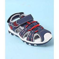 Cute Walk by Babyhug Velcro Closure Sandals - Navy Blue