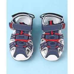 Cute Walk by Babyhug Velcro Closure Sandals - Navy Blue