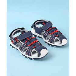 Cute Walk by Babyhug Velcro Closure Sandals - Navy Blue