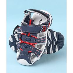 Cute Walk by Babyhug Velcro Closure Sandals - Navy Blue
