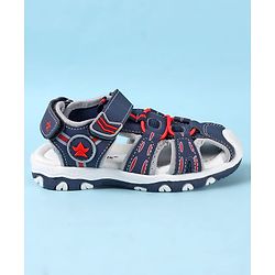 Cute Walk by Babyhug Velcro Closure Sandals - Navy Blue