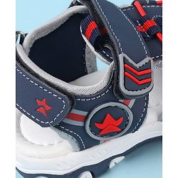 Cute Walk by Babyhug Velcro Closure Sandals - Navy Blue