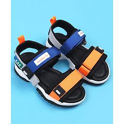 Cute Walk by Babyhug Velcro Closure Sandals - Blue & Orange