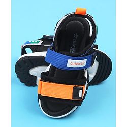 Cute Walk by Babyhug Velcro Closure Sandals - Blue & Orange