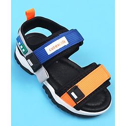 Cute Walk by Babyhug Velcro Closure Sandals - Blue & Orange