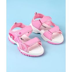 Cute Walk by Babyhug Velcro Closure Sandals with Butterfly Applique - Pink