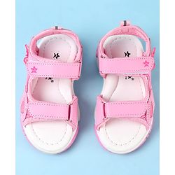 Cute Walk by Babyhug Velcro Closure Sandals with Butterfly Applique - Pink
