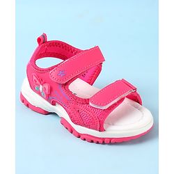 Cute Walk by Babyhug Velcro Closure Sandals with Butterfly Applique - Pink
