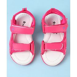 Cute Walk by Babyhug Velcro Closure Sandals with Butterfly Applique - Pink