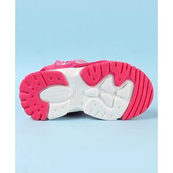 Cute Walk by Babyhug Velcro Closure Sandals with Butterfly Applique - Pink
