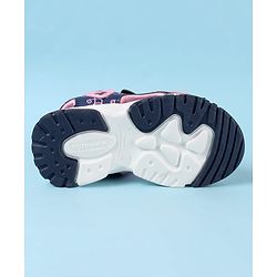 Cute Walk by Babyhug Velcro Closure Sandals with Heart Applique - Blue