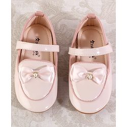 Cute Walk by Babyhug Ballerina With Velcro Closure & Bow Applique - Red
