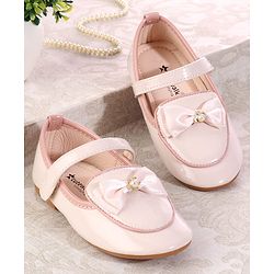 Cute Walk by Babyhug Ballerina With Velcro Closure & Bow Applique - Red