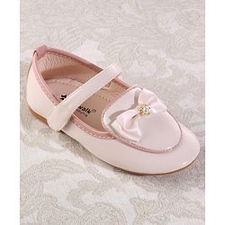 Cute Walk by Babyhug Ballerina With Velcro Closure & Bow Applique - Red