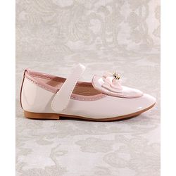 Cute Walk by Babyhug Ballerina With Velcro Closure & Bow Applique - Red