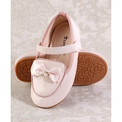 Cute Walk by Babyhug Ballerina With Velcro Closure & Bow Applique - Red