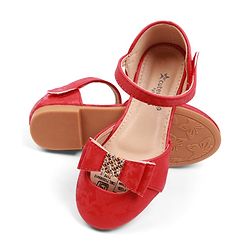 Cute Walk by Babyhug Velcro Closure Floral Designed Ballerina - Golden