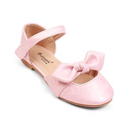 Cute Walk by Babyhug Velcro Closure Ballerina with Bow Applique - Beige
