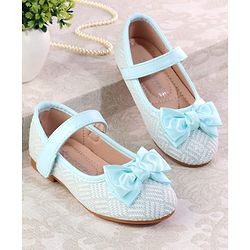 Cute Walk by Babyhug Ballerina with Velcro Closure & Bow Applique - Light Blue