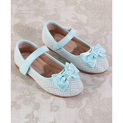 Cute Walk by Babyhug Ballerina with Velcro Closure & Bow Applique - Light Blue
