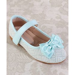 Cute Walk by Babyhug Ballerina with Velcro Closure & Bow Applique - Light Blue