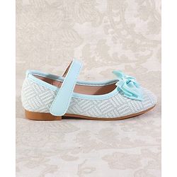 Cute Walk by Babyhug Ballerina with Velcro Closure & Bow Applique - Light Blue