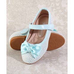 Cute Walk by Babyhug Ballerina with Velcro Closure & Bow Applique - Light Blue