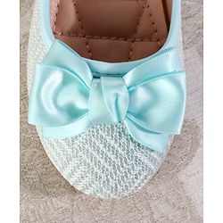 Cute Walk by Babyhug Ballerina with Velcro Closure & Bow Applique - Light Blue