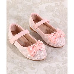 Cute Walk by Babyhug Ballerina with Velcro Closure & Bow Applique - Light Blue