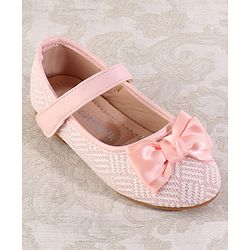 Cute Walk by Babyhug Ballerina with Velcro Closure & Bow Applique - Light Blue