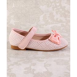 Cute Walk by Babyhug Ballerina with Velcro Closure & Bow Applique - Light Blue