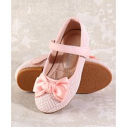 Cute Walk by Babyhug Ballerina with Velcro Closure & Bow Applique - Light Blue