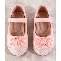 Cute Walk by Babyhug Ballerina with Velcro Closure & Bow Applique - Light Blue