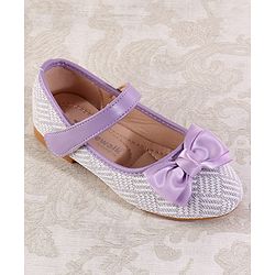 Cute Walk by Babyhug Ballerina with Velcro Closure & Bow Applique - Light Blue