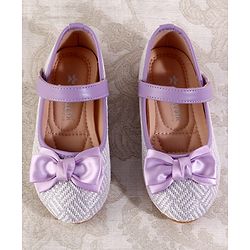 Cute Walk by Babyhug Ballerina with Velcro Closure & Bow Applique - Light Blue
