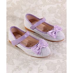 Cute Walk by Babyhug Ballerina with Velcro Closure & Bow Applique - Light Blue