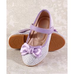 Cute Walk by Babyhug Ballerina with Velcro Closure & Bow Applique - Light Blue