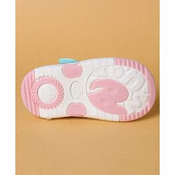 Cute Walk by Babyhug Velcro Closure Casual Shoes with Bow Applique - Aqua Blue
