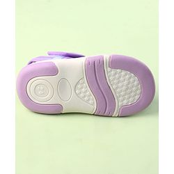 Cute Walk by Babyhug Velcro Closure Sandals with Bear Applique - Purple
