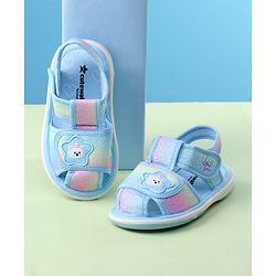 Cute Walk by Babyhug Velcro Closure Sandals with Bear Applique - Purple