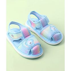 Cute Walk by Babyhug Velcro Closure Sandals with Bear Applique - Purple