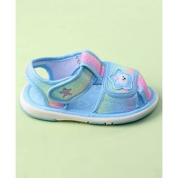 Cute Walk by Babyhug Velcro Closure Sandals with Bear Applique - Purple