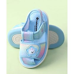 Cute Walk by Babyhug Velcro Closure Sandals with Bear Applique - Purple