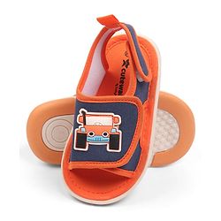 Cute Walk by Babyhug Velcro Closure Sandals with Vehicle Applique - Orange