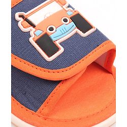 Cute Walk by Babyhug Velcro Closure Sandals with Vehicle Applique - Orange