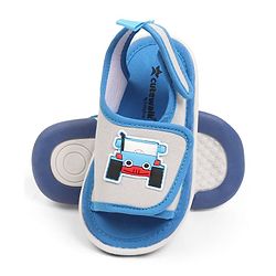 Cute Walk by Babyhug Velcro Closure Sandals with Vehicle Applique - Grey