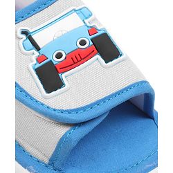 Cute Walk by Babyhug Velcro Closure Sandals with Vehicle Applique - Grey