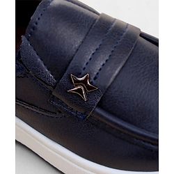 Cute Walk by Babyhug Slip On Solid Color Loafers - Navy Blue