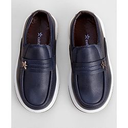 Cute Walk by Babyhug Slip On Solid Color Loafers - Navy Blue