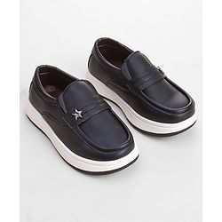 Cute Walk by Babyhug Slip On Solid Color Loafers - Navy Blue